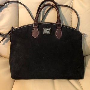 Suede Dooney & Bourne black handbag